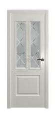 Дверь Velmi 08-603, цвет белая эмаль, остекленная