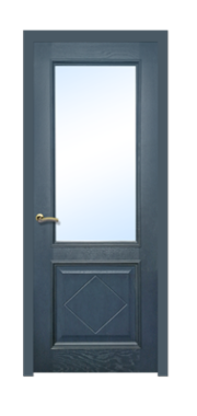 Дверь Velmi 01-104, антрацит, остекленная - фото 1