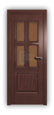 Дверь Velmi 07-221, цвет сапели, остекленная