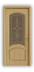 Дверь Classic 320, цвет дуб светлый, остекленная