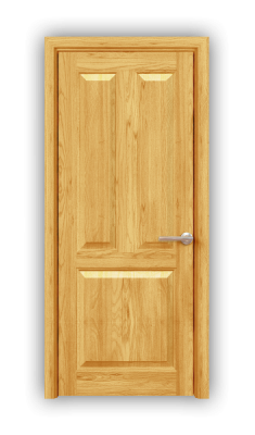 Дверь из массива сосны ECO 4321, покрытие - прозрачный лак, глухая