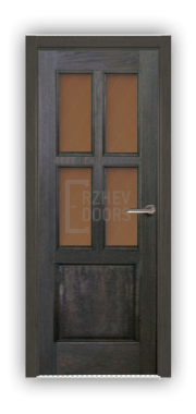 Дверь Velmi 07-5111, цвет дуб мореный, остекленная - фото 1