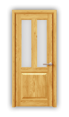 Дверь из массива сосны ECO 4321, покрытие - прозрачный лак, остекленная