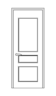 Дверь ESTETICA 1-7040, цвет Серый, глухая