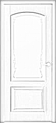 Дверь Neoclassic 810, цвет дуб мореный, остекленная