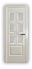 Дверь Velmi 09-102, цвет эмаль ваниль, остекленная