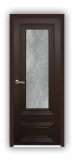 Дверь Lusso 01-604, цвет шоколад, остекленная