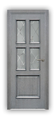 Дверь Velmi 07-109, цвет серая патина, остекленная