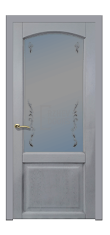 Дверь Neoclassic 819, цвет серая патина, остекленная