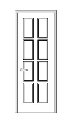 Дверь Velmi 10-801, цвет белый ясень, глухая