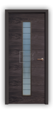 Дверь Scandi 067, цвет дуб черный, остекленная