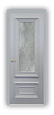 Дверь Lusso 01-109, цвет серая патина, остекленная
