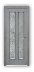 Дверь Velmi 05-109, цвет серая патина, остекленная