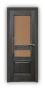 Дверь Velmi 02-5111, цвет дуб мореный, остекленная - превью фото 1