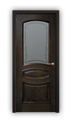 Дверь Elegance 02, цвет дуб тон 46, остекленная