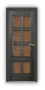 Дверь Velmi 10-5111, цвет дуб мореный, остекленная - превью фото 1