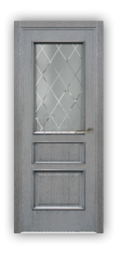 Дверь Velmi 02-109, цвет серая патина, остекленная