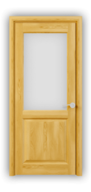 Дверь из массива сосны ECO 4211, покрытие - прозрачный лак, остекленная - фото 1