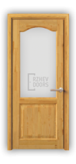 Дверь из массива сосны ECO 4221, покрытие прозрачный лак, остекленная