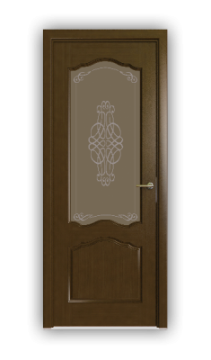 Дверь Classic 114, цвет дуб тон 44, остекленная