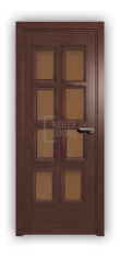 Дверь Velmi 10-221, цвет сапели, остекленная