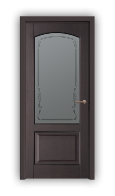 Дверь Neoclassic 817, цвет дуб черный, остекленная