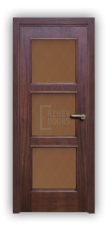 Дверь Velmi 06-221, цвет сапели, остекленная