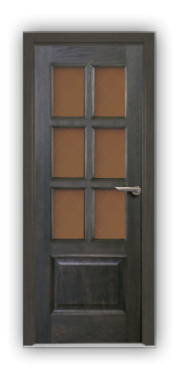 Двери Velmi 09-5111, цвет дуб мореный, остекленная - фото 1