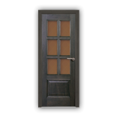 Двери Velmi 09-5111, цвет дуб мореный, остекленная