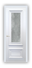 Дверь Lusso 01-603, цвет белая эмаль, остекленная