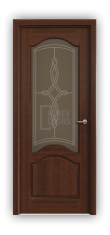 Дверь Classic 200, цвет макоре, остекленная