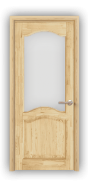 Дверь из массива сосны ECO 4230, без покрытия, остекленная - фото 1