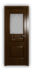 Дверь Velmi 02-146, цвет дуб тон 46, остекленная