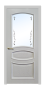 Дверь Elegance 02, цвет белая эмаль, остекленная - превью фото 1