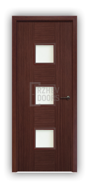 Дверь Standart 070, цвет сапели, остекленная - фото 1